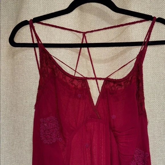 Free People Strappy Burgundy Dress - Picture 6 of 13